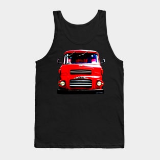 Albion Reiver classic 1970s lorry high contrast red Tank Top